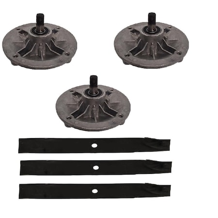 Aic Replacement Parts Spindle & Blades Kit Fits Toro 50 Deck TimeCutter Z5000 117-1192 110-6837-03 FRS20-0030-LAB50-0110
